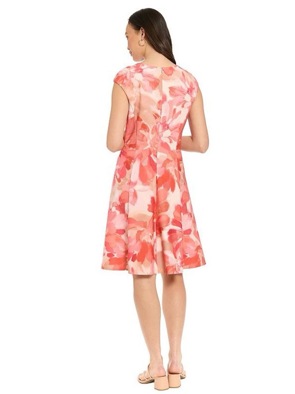 202M NWT London Times Plus Size Cap Sleeve Fit & Flare Dress - Size: 18W - Picture 3 of 11